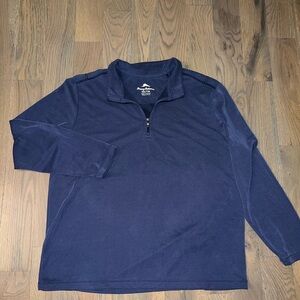 Tommy Bahama Men's Blue Grey Quarter Zip Long Sleeve Pullover Sz XXL